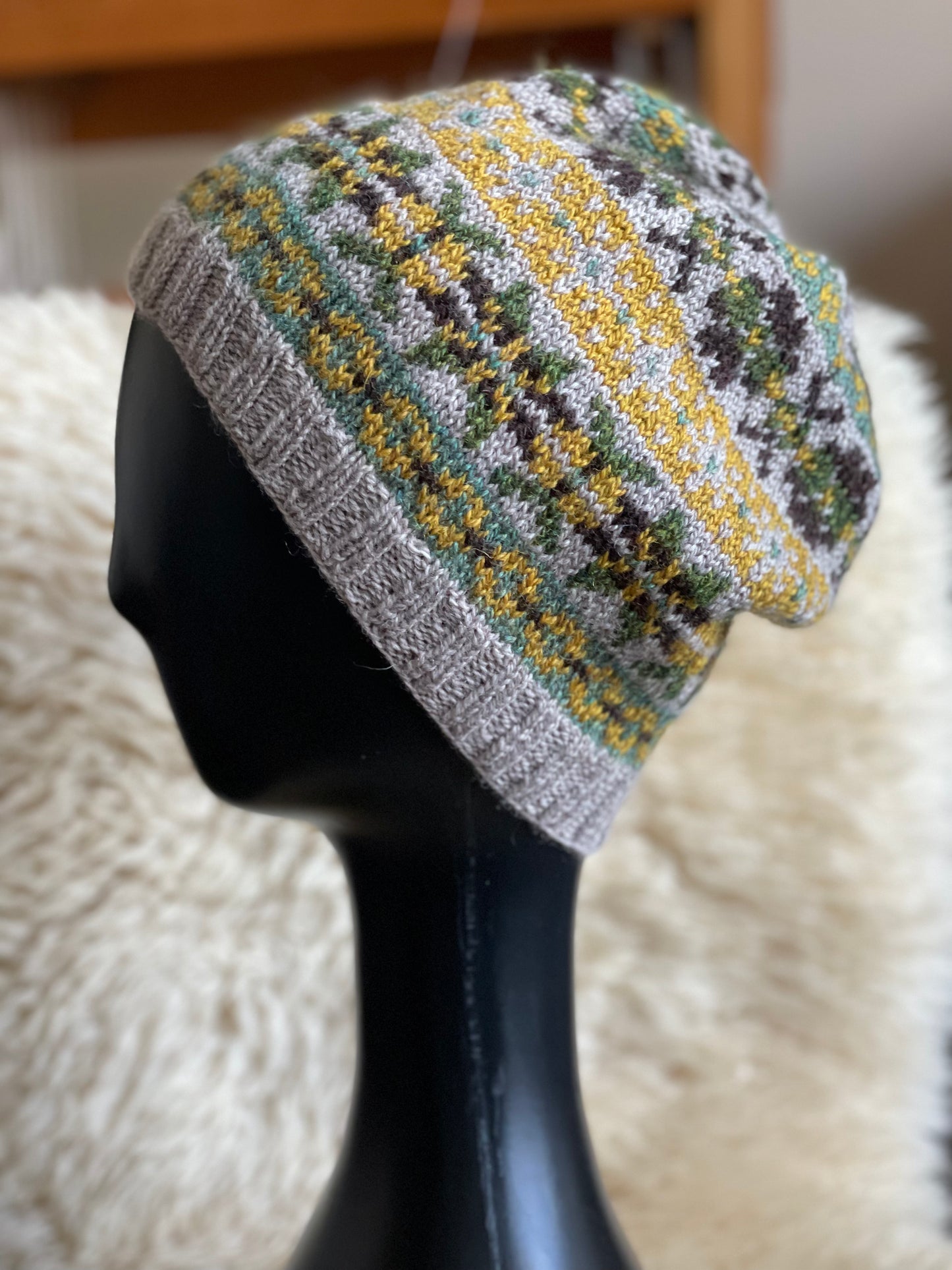 Hand Knitted Fair Isle Hat