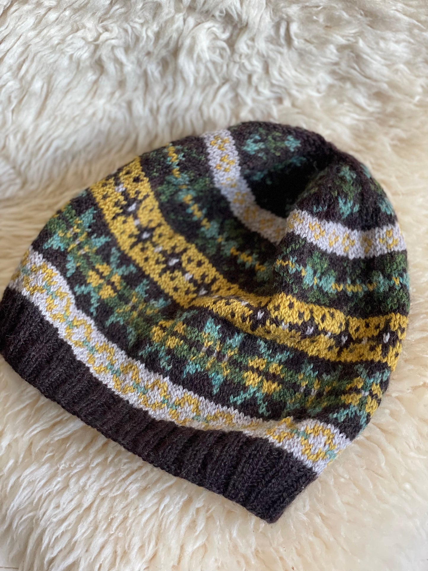 Hand Knitted Fair Isle Hat