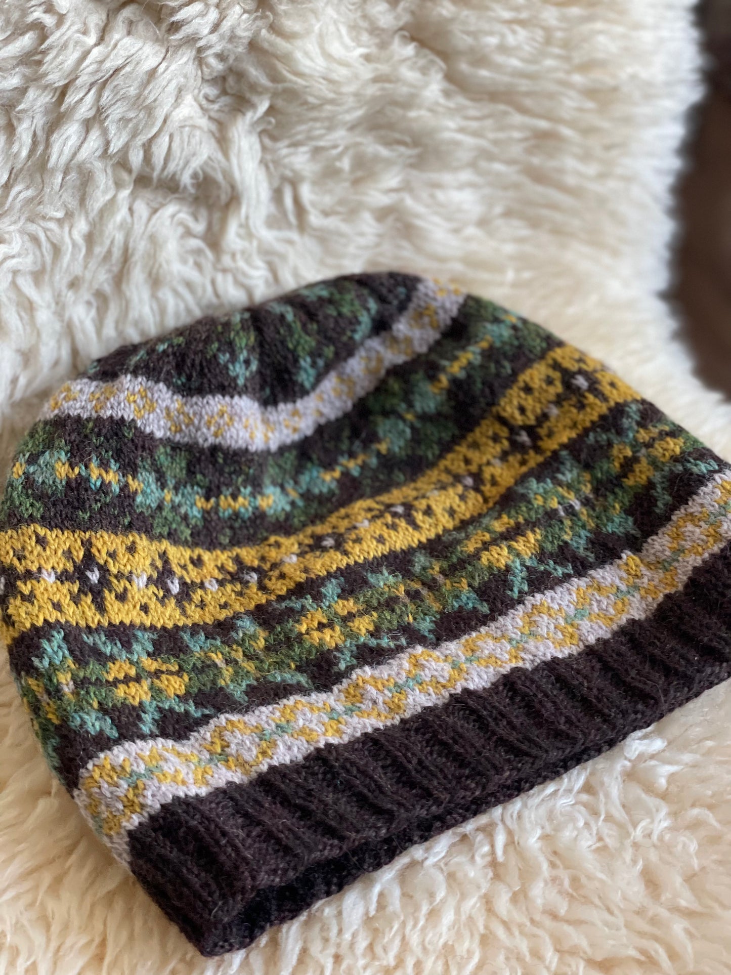 Hand Knitted Fair Isle Hat