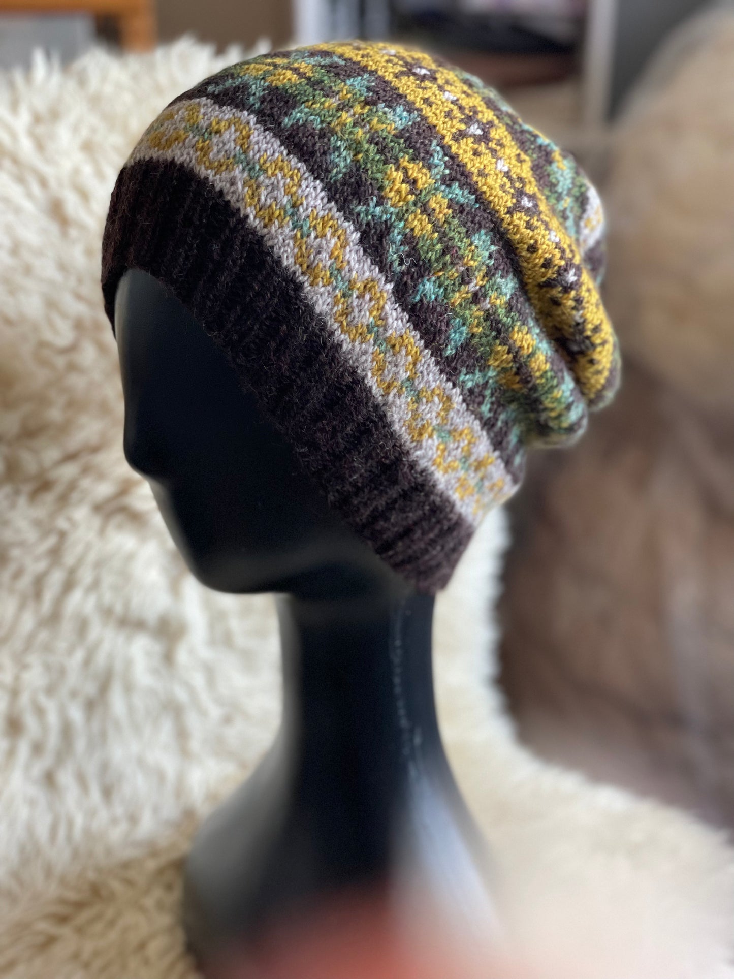 Hand Knitted Fair Isle Hat