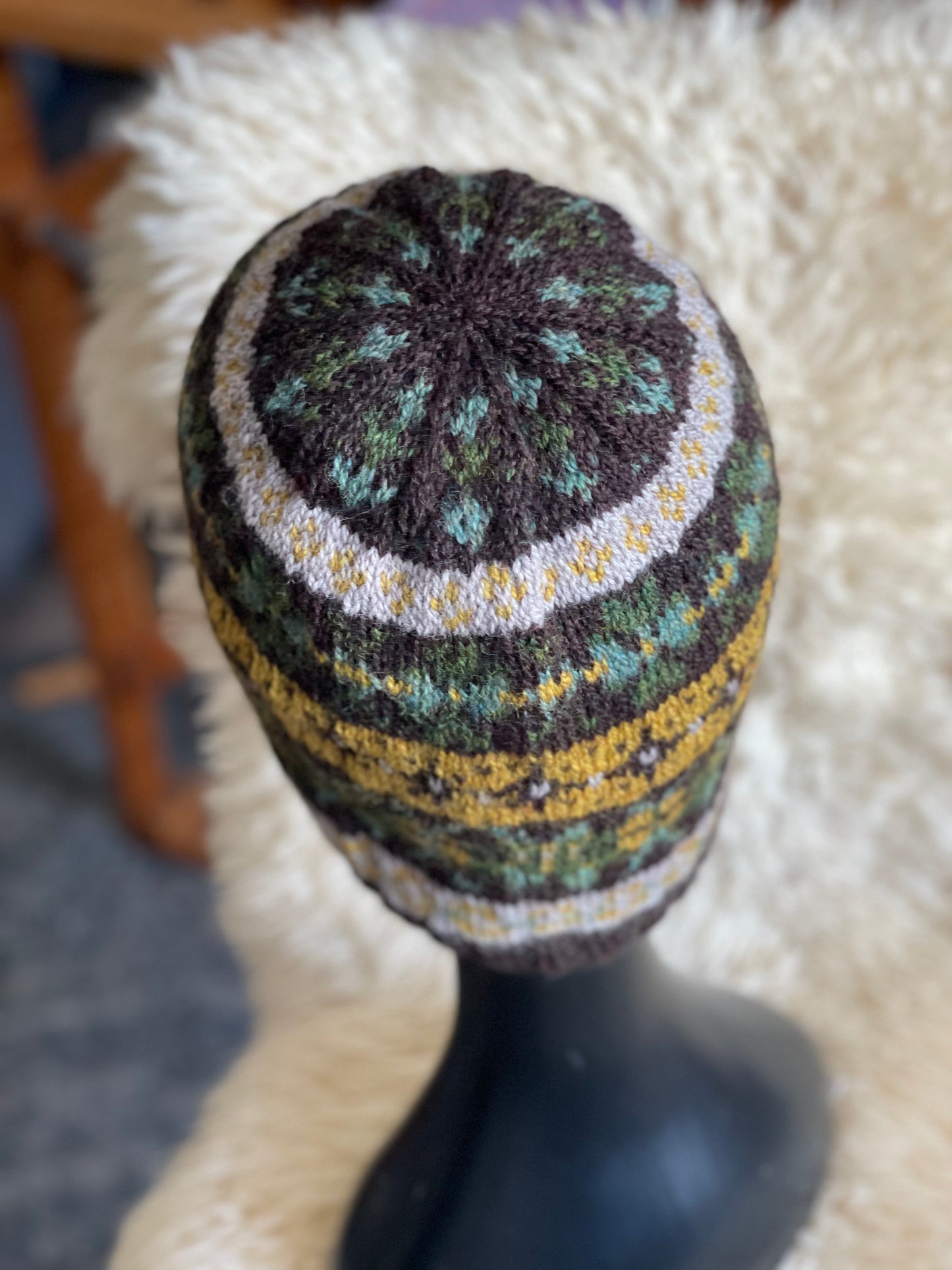 Hand Knitted Fair Isle Hat