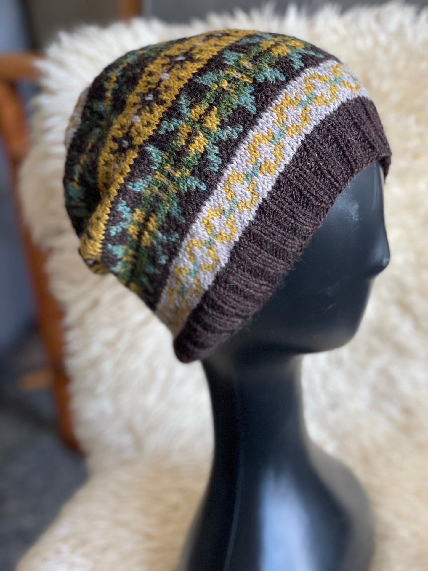 Hand Knitted Fair Isle Hat